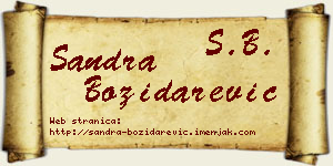 Sandra Božidarević vizit kartica